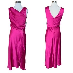 Just Taylor New With Tags Pink Asymmetrical Sleeveless Fit + Flare Dress Size 6